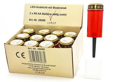 LED-Grablicht, mit Bodenstab , 2 x R6  AA Batterie nötig (exkl)