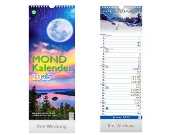 Streifenkalender 2025, "Mondkalender" 52x12cm, -ab ca.19.06.2024