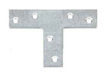 Flachverbinder, T- Form, verzinkt, 70x50x16mm, 2mm dick, 6 Löcher