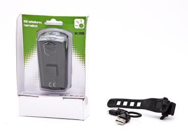 Fahrrad USB-Ladescheinwerfer, mit Ladekabel und Halterung 
