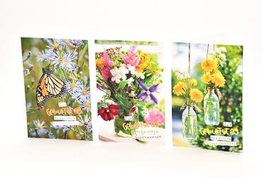 Geburtstagskarte 11,5x17,5cm, Blumen,sortiert -6065