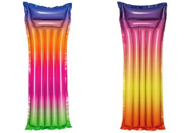 Luftmatratze "Rainbow", 1,83m x 69cm, aufblasbar, 2-fach sort.   (Lager: VE 6)