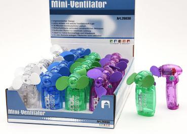 Mini-Ventilator im Display, 10cm, 4-fach sortiert 