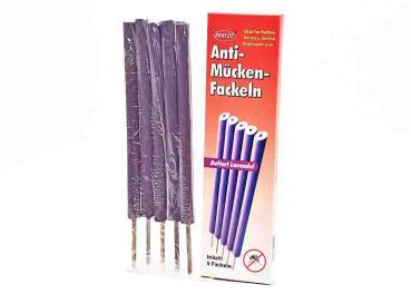 Anti Mücken Fackeln "Lavendel" 5er , Ø 15mm, 30cm  - MHD 12-2025