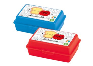 Brotdose , Lunch Box, 2- Farbig sortiert, 18 x 13 cm, 7cm Höhe