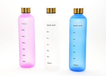 Trinkflasche, 1000 ml, dm. 7 cm x 28 cm, 3 Farben sort.
