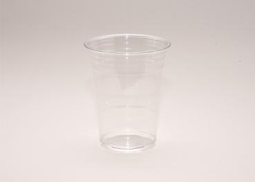 50 Bierbecher 0,5 Liter transparent, PP , 7g/Stk. Dm.95mm