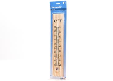 Thermometer, Holz, 40 cm x 7 cm,  mit Hänger