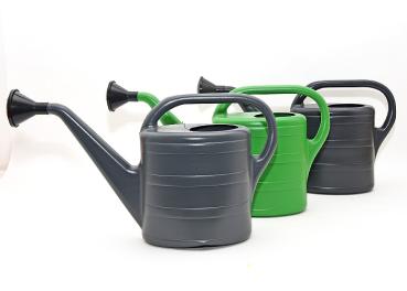 Giesskanne 5 Liter, grün + schwarz + antrazit sortiert, Kunststoff