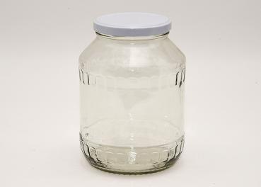 Einmachglas (Gurken) ca.1700 ml, weisser Deckel  - Versand nur auf Palette!