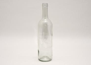 Weinflasche 750ml, transparent-weiss - Versand nur auf Palette!