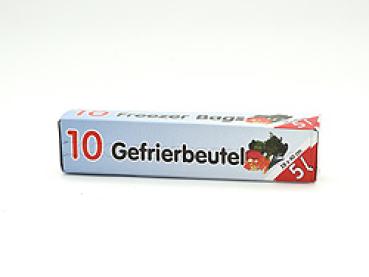 Gefrierbeutel, 5-Liter, 10 St., 28 x 40 cm,  in Faltschachtel
