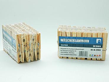 Wäscheklammern, 50 St., Holz, 7,5 x 1cm 