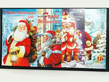 Weihnachtskarte 11,5x17cm, Weihnachtsmann, sortiert -2326- -ab ca.15.08.2022-