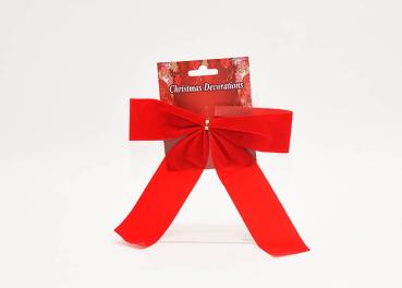 Rote Geschenkschleife,Samt 18x21 cm, für innen und außen