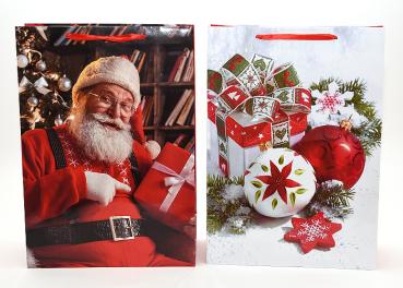 Geschenktüte, Weihnachten, Jumbo, 44x31x12cm, 157g, 5-fach sort.