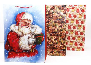 Geschenktüte, Weihnachten, Extra JUMBO, 40 x 56 x 20 cm, 157 g, 3-fach sort. 