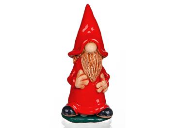 Keramik-Räucherfigur "Wichtel" Rot, 18cm 