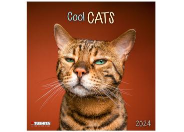 Broschürenkalender 2024, 30 x 60cm "Cool Cats" -ab ca.15.06.2023-
