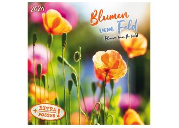 Broschürenkalender 2024 30x60cm, "Blumen vom Feld" - ab ca.15.06.2023-