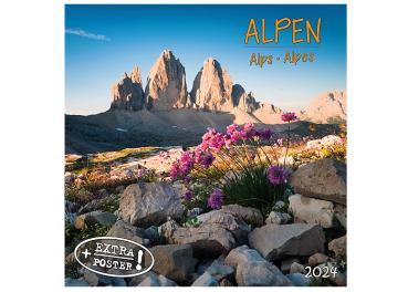 Broschürenkalender 2024, 30x60cm "Alpen"  -ab ca.15.06.2023-