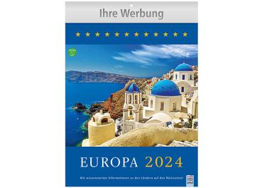 A4 Bildkalender, 2024, 24x34cm, "EUROPA" Spiralbindung -ab ca.15.06.2023-
