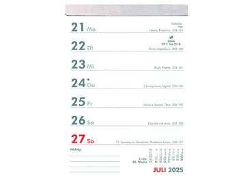 Wochenabreißkalender 2025, 10,5 x 15 cm   -ab ca.19.06.2024-