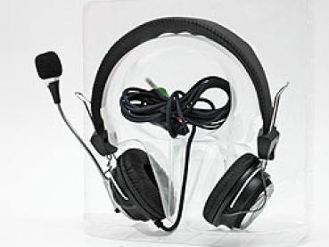 Kopfhörer mit Mikrofon, Kabel ca. 2 m - SONDERPOSTEN - 