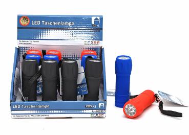 LED Taschenlampe, 9 LEDs, 9,5 x 3cm im Verkaufsdisplay