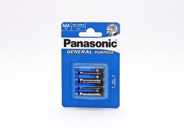 Batterie R3 Panasonic, 4 auf Blisterkarte  MHD 02/2019 - B-Ware - SONDERPREIS - / MHD 02/2019