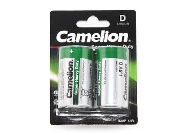 2er Blister Camelion - Batterie  R20 Mono, Zink- Kohle / MHD 10/2023