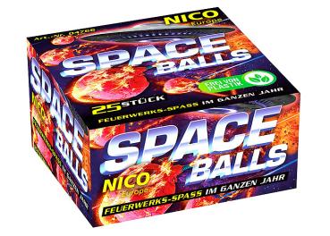 Space Balls, Knatterbälle 25 Stück in Fotokarton