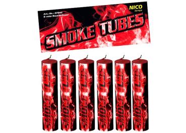 6 Stk. Smoke Tubes ROT  im Beutel zum Hängen