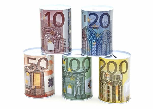 Spardose "Euro", Ø 8 x 11,5 cm 