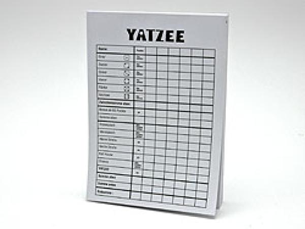 Würfelblock für "YATZEE"  10x14,5 cm, 60 gsm - ab ca. 01.11.2024 - 