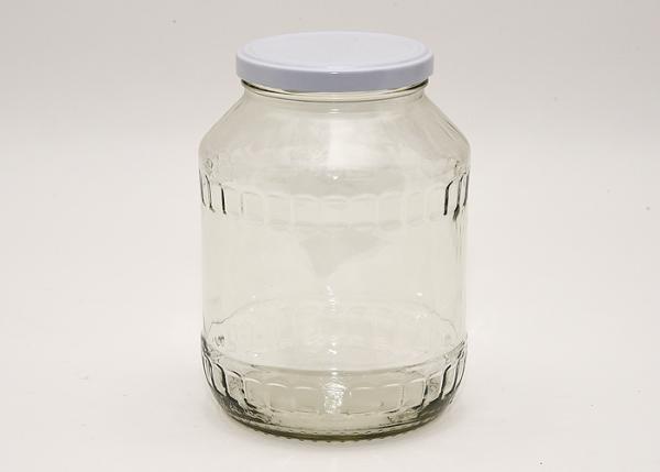 Einkochglas 1700 ml, mit Schraubdeckel weiß (9 cm)