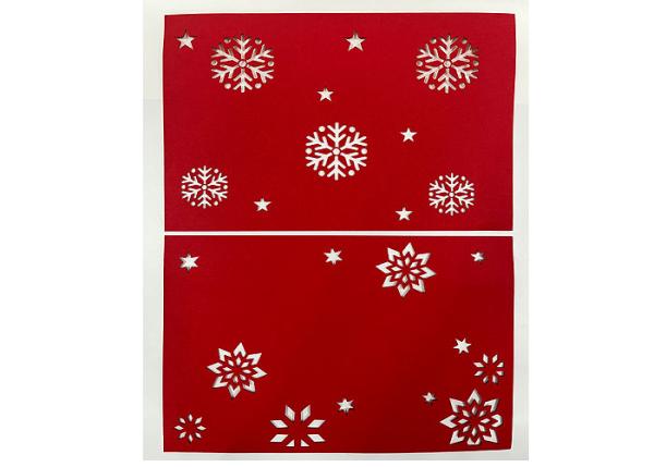 Weihnachts-Platzdeckchen, 30 x 45 x 0,3 cm, 2 fach sort. 