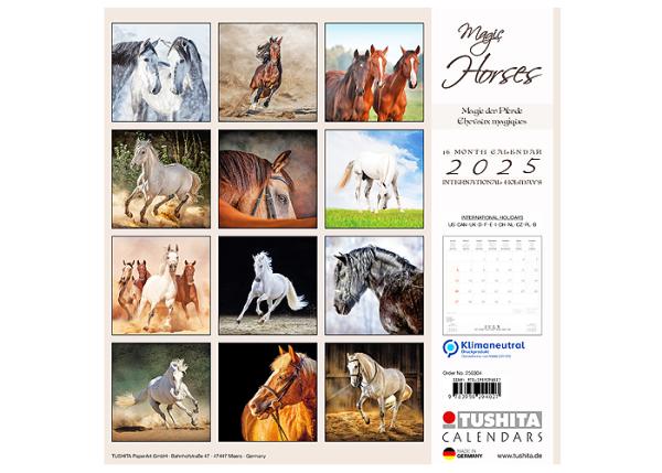 Broschürenkalender 2025   30 x 60cm, "Magische Pferde" 