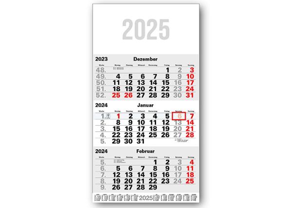3- Monatskalender, 2025  30 x 59 cm 