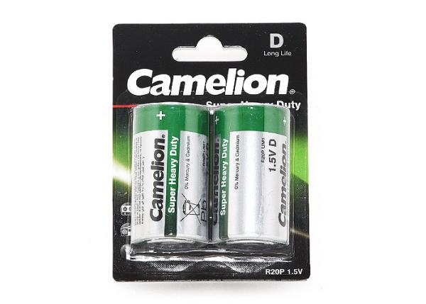 2er Blister Camelion - Batterie  R20 Mono, Zink- Kohle / MHD 10/2025
