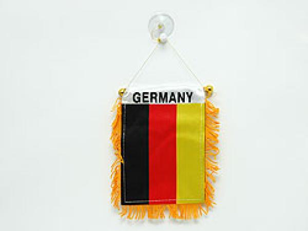 Deutschland-Mini Flagge mit Saughaken, 10 x 15 cm